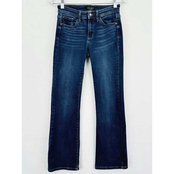 Judy Blue Denim - Judy Blue Jeans Womens 26 Blue Boot Cut Stretch Low Rise Comfort Dark Wash Denim
